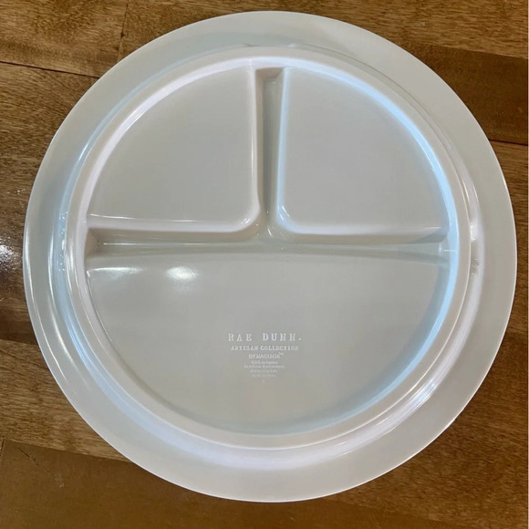 RAE DUNN‎ Toddler Children’s Plastic Plate “But First, Food” White Like N… - Picture 2 of 4